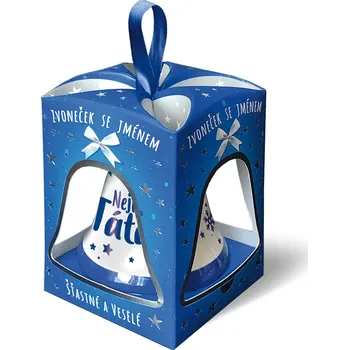 Bytová dekorace Nekupto Vánoční zvonek s potiskem Nejlepší táta