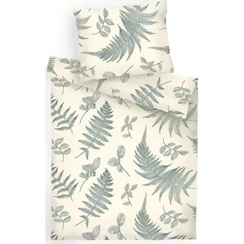 Dadka Povlečení flanel Kapradí banán 140 × 200, 70 × 90 cm