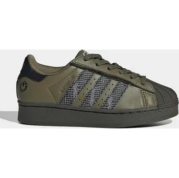 Chlapecké tenisky Dětské tenisky adidas Originals SUPERSTAR LED LIGHTS IH6386 zelená 91X, EUR 31