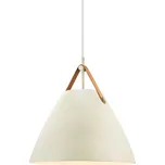 NORDLUX Designový lustr s koženým popruhem Strap, průměr 165 × 170 mm, 40 W, bílý