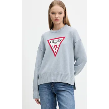 Dámský svetr Bavlněný svetr Guess Jeans W4BR12.Z3HM1 modrá 55X, vel. L