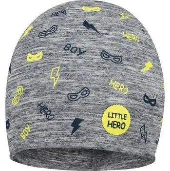 Kojenecká čepice Broel chlapecká čepice Bond šedá 44 cm