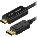 AlzaPower Core DisplayPort (M) na HDMI (M) FullHD 1.5m černý