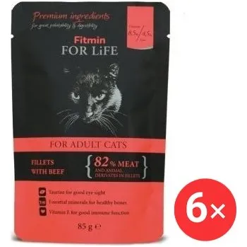 Fitmin For Life Hovězí kapsička pro kočky 6 × 85 g