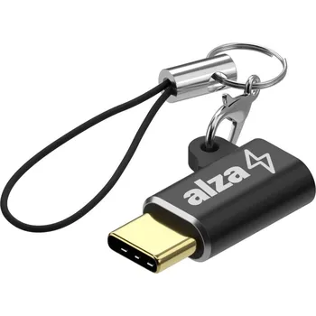 Datové redukce AlzaPower USB-C (M) to Micro USB (F) Keychain černý