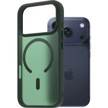 Pouzdro na mobilní telefon AlzaGuard Matte Case Compatible with Magsafe pro iPhone 17 Pro tmavě zelený