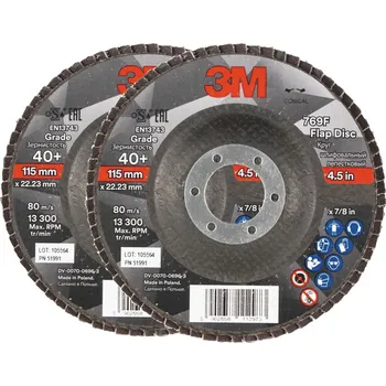 Brusný kotouč 3M 769F Lamelový Kotouč, průměr 115 mm, zrnitost 40+, 2 ks