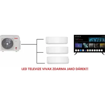 Domácí spotřebič Klimatizace Vivax white 1+3 (2,7kW + 2,7kW + 2,7kW) Multi-split R32 včetně montáže