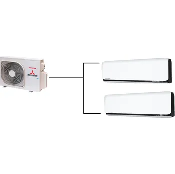 Klimatizace Mitsubishi Heavy Industries Klimatizace Mitsubishi ZSX černo bílá 1+2 ( 2,5kW + 2,5kW ) Multi-split R32 včetně montáže