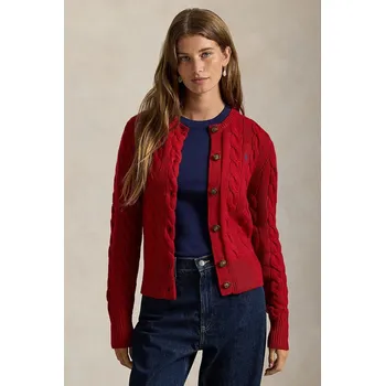 Dámský svetr Vlněný svetr Polo Ralph Lauren 211972104 burgundské 83X, vel. S