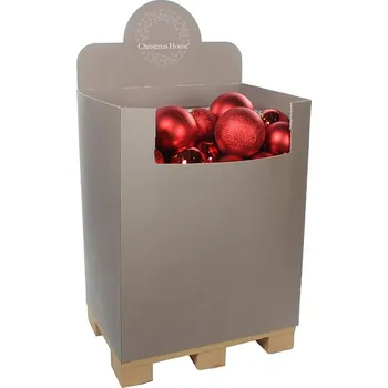 Vánoční dekorace LAALU Vánoční ozdoby - sada BASIC RED 15 až 25 cm, na stromky 300 - 600 cm