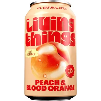 Limonáda Living Things Peach & Blood Orange 330 ml