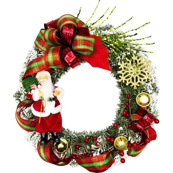 Vánoce LAALU Vánoční věnec - santa, 45 cm