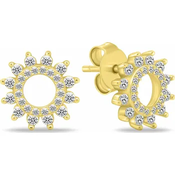Oblečení a móda Brilio Silver Pozlacené sluníčkové náušnice se zirkony EA1059Y (Ag925/1000, 1,67 g)