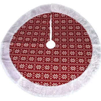 Koberec Home Styling Collection Koberec pod stromeček SKIRT KNITTED 100 cm, červený