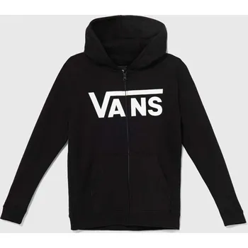 Chlapecká mikina Dětská bavlněná mikina Vans Vans Classic II FZ VN000JYBBLK1 černá 99X, vel. 129-139.5