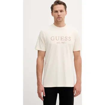 Pánské tričko Bavlněné tričko Guess M5YI17.I3Z14 béžová 01X, vel. M