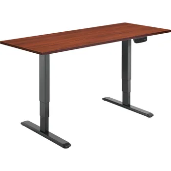 Psací stůl AlzaErgo Table ET1 NewGen černý + deska 160×80 cm lamino kaštan