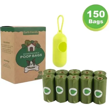 MA-NU Ekologické pytlíky na psí exkrementy 150 ks + zásobník