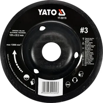 Brusný kotouč YATO Rotační rašple úhlová jemná 125 mm typ 3 YT-59170