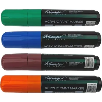 Artmagico Jumbo akrylové 15 mm, Earth - sada 4 ks (zelená, modrá, hnědá, oranžová)