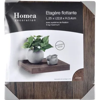 police Homea Nástěnná police NOYER, MDF, 25 cm