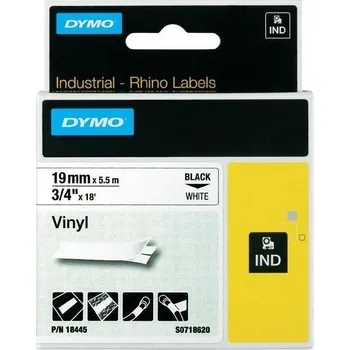 Pásek do tiskárny DYMO vinylová páska Rhino D1 19 mm × 5,5 m, černá na bílé