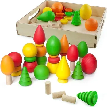 Dětské zboží Ulanik Montessori dřevěná sada "Wonderful Forest"