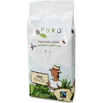 Káva Puro Hrubě mletá káva Fairtrade FINO 100% Arabica 1 kg