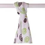 KIKKO XKKO BMB Bambusová osuška 90 × 100, Spirals&Bubbles, Lime Spirals