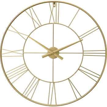 Hodiny Edaxo Nástěnné hodiny v industriálním stylu Aratio zlaté, průměr 70 cm