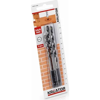 Vrták KREATOR 3 ks HEX Vrtáků do kamene a zdiva 39604 mm KRT011406