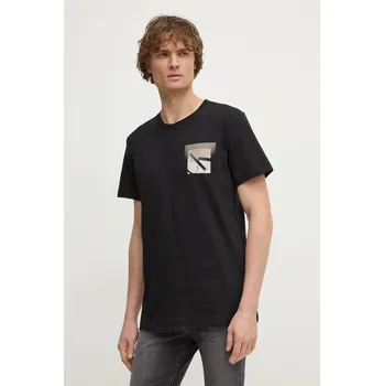 Pánská móda Bavlněné tričko Calvin Klein Jeans J30J327092 černá 99X, vel. M