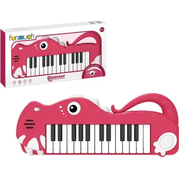 Hudební nástroj pro děti Elektronická klávesnice Dinosaur - růžová