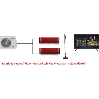 Domácí spotřebič Klimatizace Vivax red 1+2 (3,5kW + 3,5kW) Multi-split R32 včetně montáže