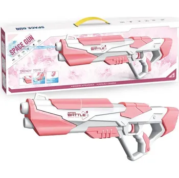 Dětská zbraň BATTLE Vesmírná elektrická vodní pistole Medium, velký zásobník, růžová