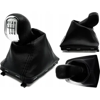 Hlavice řadicí páky PROTEC Řadící páka s manžetou, Škoda Superb II 2008 - 2012 6st stříbrná