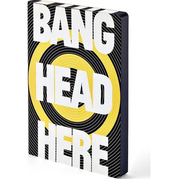 Zápisník Nuuna - Zápisník BANG HEAD HERE 54464 žlutá 11X