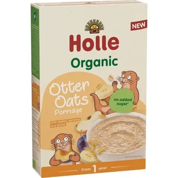 Dětská výživa HOLLE Bio Otter oats kaše s jablkem , banánem a švestkou 200 g