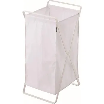 Drogerie Yamazaki koš na prádlo skládací tower 2484 kov/textil 45l bílý