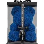 Medvídárek Big Classic medvídek z růží dárkově balený, 40 cm, modrý
