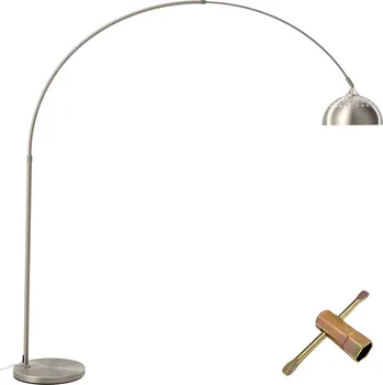 Žárovka TecTake Oblouková lampa Arcus, ocel, retro styl, 60 W, šedá