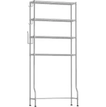 Koupelnový nábytek Songmics Vasagle Koupelnový regál MULTA, stříbrný