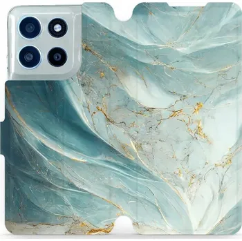 Mobiwear Flip pouzdro pro Motorola Moto G56 5G zelenkavý mramor