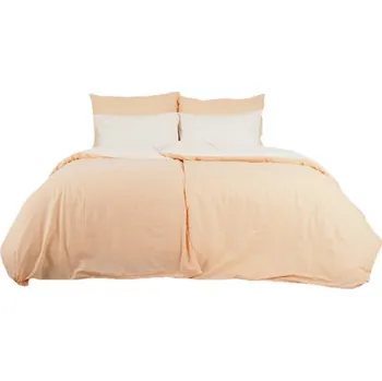 Povlečení B.E.S. - Petrovice Povlečení bavlna double face zip - Meruňkové/popelavé 200 × 220 cm