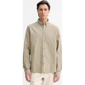 Pánská košile Košile s příměsí lnu Les Deux Konrad 1001295 zelená 19X, vel. XXL