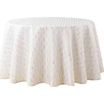 Douceur d'intérieur Kulatý ubrus s lesklým vzorem 180 cm, natural