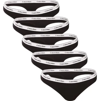 Dámské spodní prádlo 5PACK dámská tanga Calvin Klein černá (QD5221-UB1) S QD5221-UB1 Možnost vrácení zboží ZDARMA do 120 dnů!