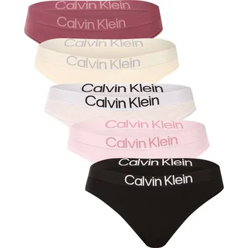 Dámské spodní prádlo 5PACK dámská tanga Calvin Klein vícebarevná (QD5331-3C0) L QD5331-3C0 Možnost vrácení zboží ZDARMA do 120 dnů!