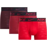 Pánské boxerky Nike ADV MICRO 3PK M Červená, Vínová